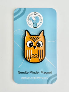 "Owl Mind Your Needle" Needle Minder Magnet by Luminous Fiber Arts