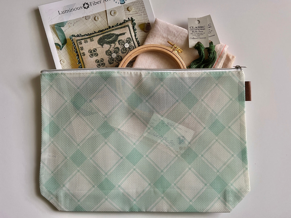 FO] Stitch by Shephards Bush, in Mad for Plaid Project Bag by