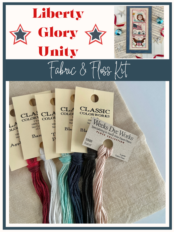 Fabric & Floss Kit: Liberty Glory Unity