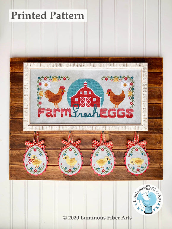 Farm Fresh Eggs by Luminous Fiber Arts Printed Paper Pattern
