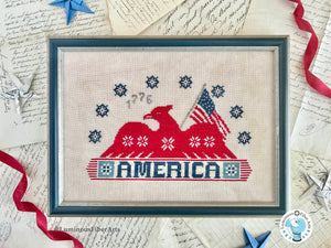 American Eagle Coverlet by Luminous Fiber Arts Cross Stitch Pattern