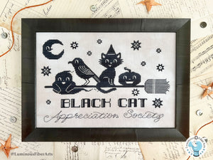 Black Cat Appreciation Society by Luminous Fiber Arts Cross Stitch Pattern