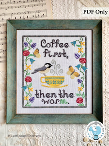 Coffee First by Luminous Fiber Arts DIGITAL PDF Pattern