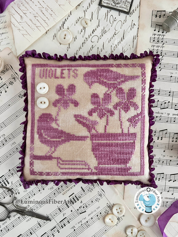 Gathering Violets by Luminous Fiber Arts Cross Stitch Pattern