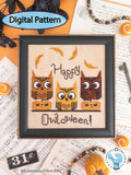 Happy Owloween, Happy Autumn by Luminous Fiber Arts DIGITAL PDF Pattern