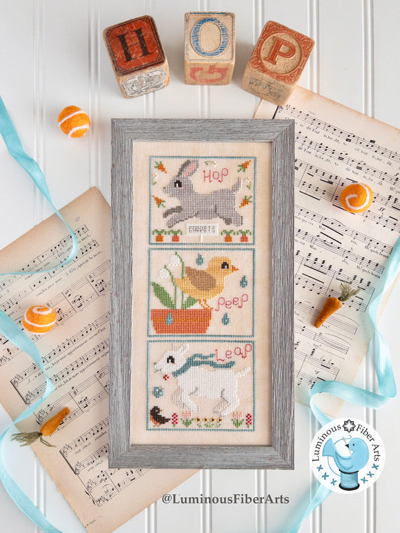 Hop Peep Leap by Luminous Fiber Arts Cross Stitch Pattern