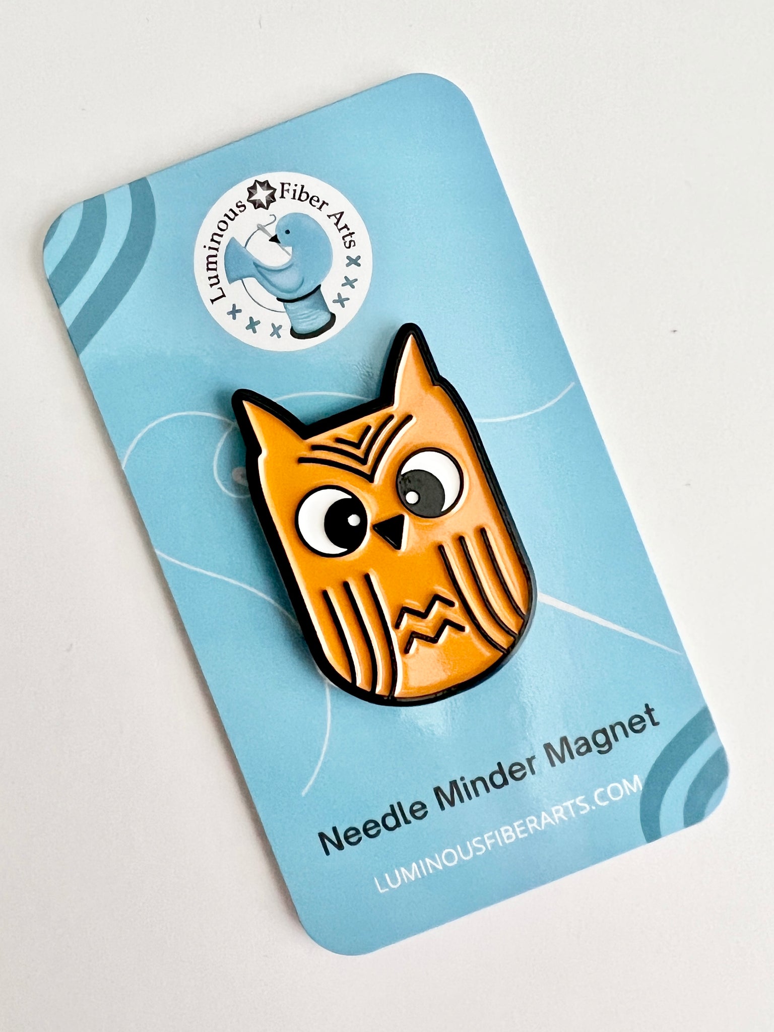 Owl Mind Your Needle Needle Minder Magnet by Luminous Fiber Arts