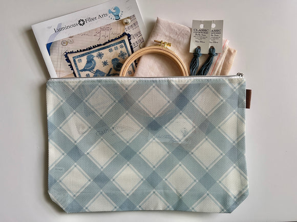 Bluebell Mad for Plaid Project Bag by It's Sew Emma