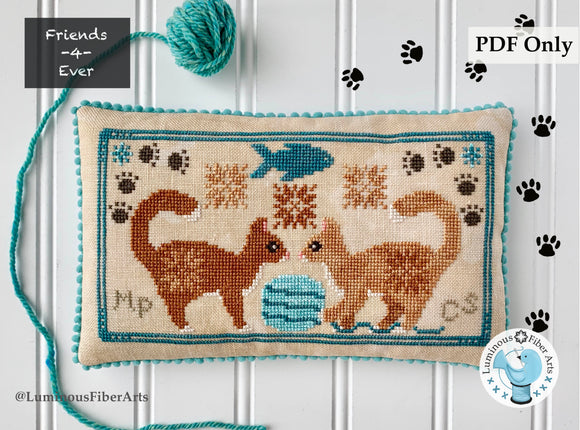 Friendship Series: Playful Cats by Luminous Fiber Arts DIGITAL PDF Pattern