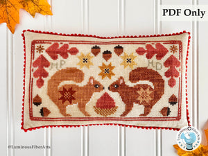 Friendship Series: Stashing Squirrels by Luminous Fiber Arts DIGITAL PDF Pattern