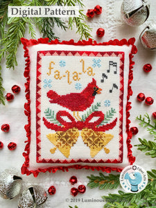 A Cardinal's Carol by Luminous Fiber Arts DIGITAL PDF Pattern