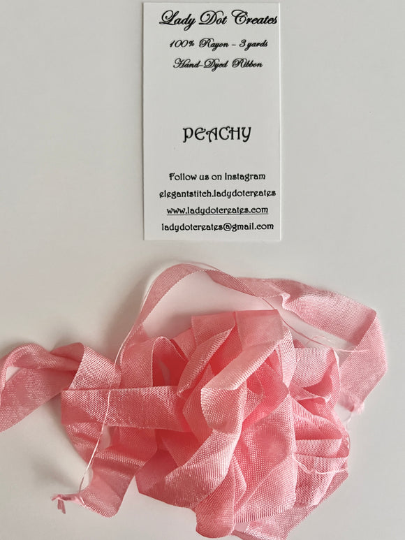 Peachy Rayon Ribbon by Lady Dot Creates