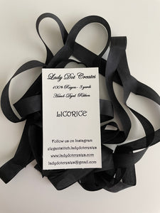Licorice Rayon Ribbon by Lady Dot Creates