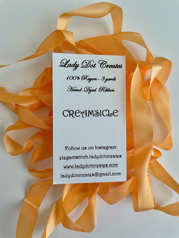Creamsicle Rayon Ribbon by Lady Dot Creates