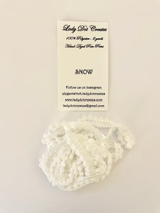 Snow Mini Pom Pom Trim by Lady Dot Creates