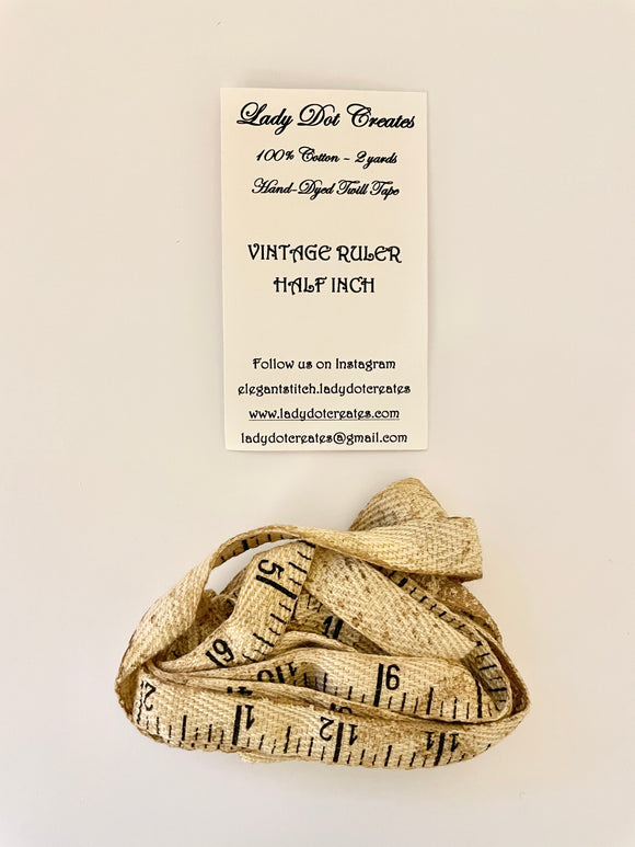 Vintage Ruler Twill Tape by Lady Dot Creates