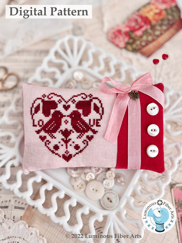 My Heart Is Yours Pin Keep (Exclusive) by Luminous Fiber Arts DIGITAL PDF Pattern