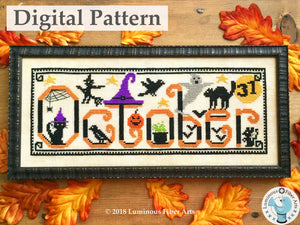 Spooky October by Luminous Fiber Arts DIGITAL PDF Pattern
