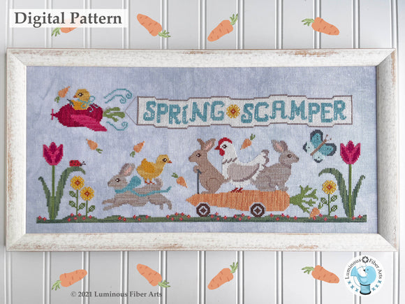 Spring Scamper by Luminous Fiber Arts DIGITAL PDF Pattern