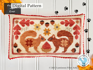 Friendship Series: Stashing Squirrels by Luminous Fiber Arts DIGITAL PDF Pattern