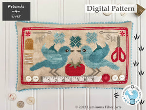 Friendship Series: Stitching Birds by Luminous Fiber Arts DIGITAL PDF Pattern