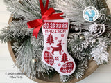 Printed Paper Pattern: Noël Rouge Cross Stitch by Luminous Fiber Arts
